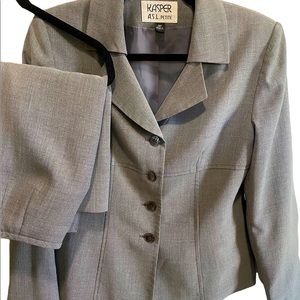 Kasper Vintage Skirt Suit Set - Women | Color: Gray | Size: Petite S Sz 4